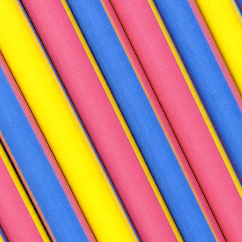 Tricolor vase print