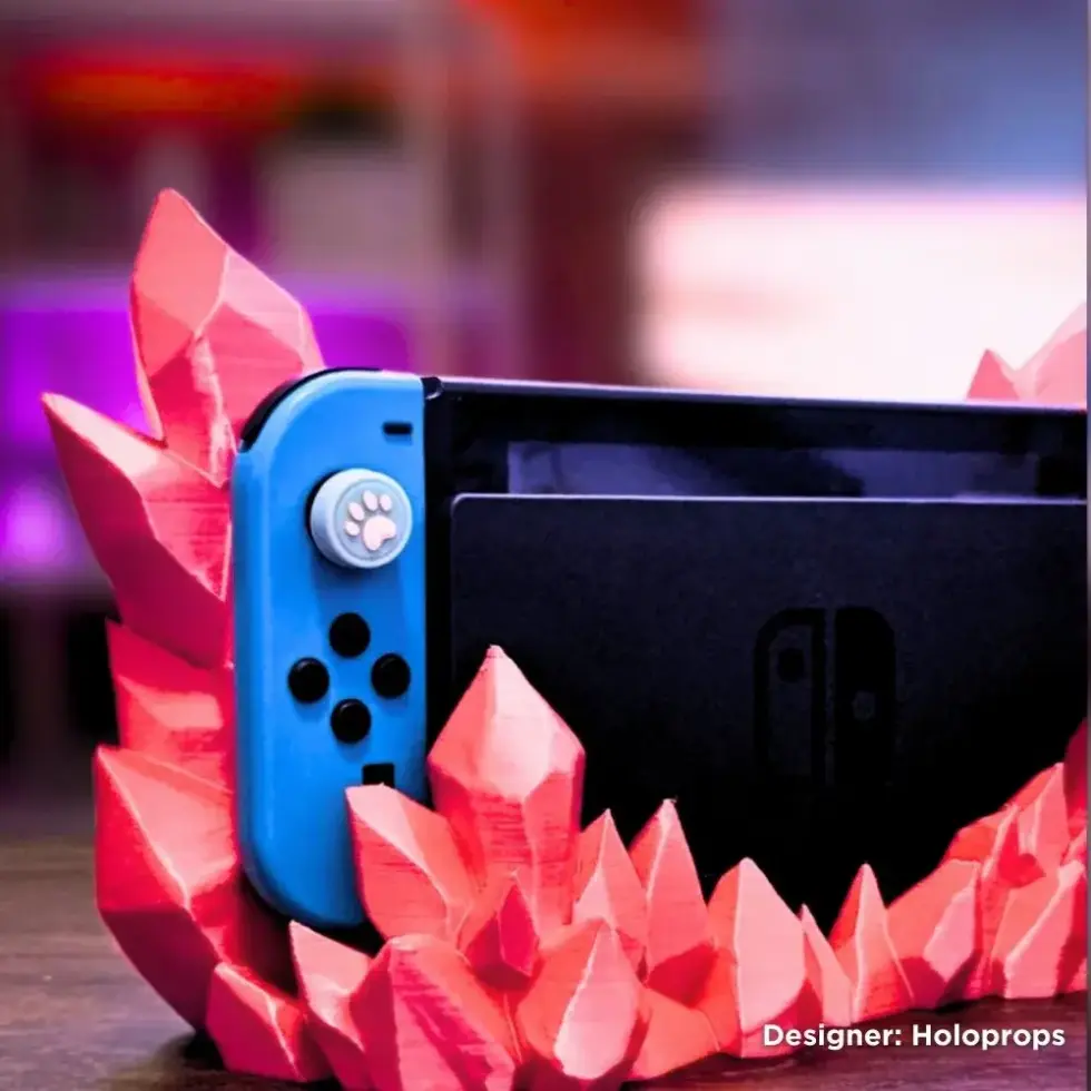 Nintendo switch holder in the shape of crystals